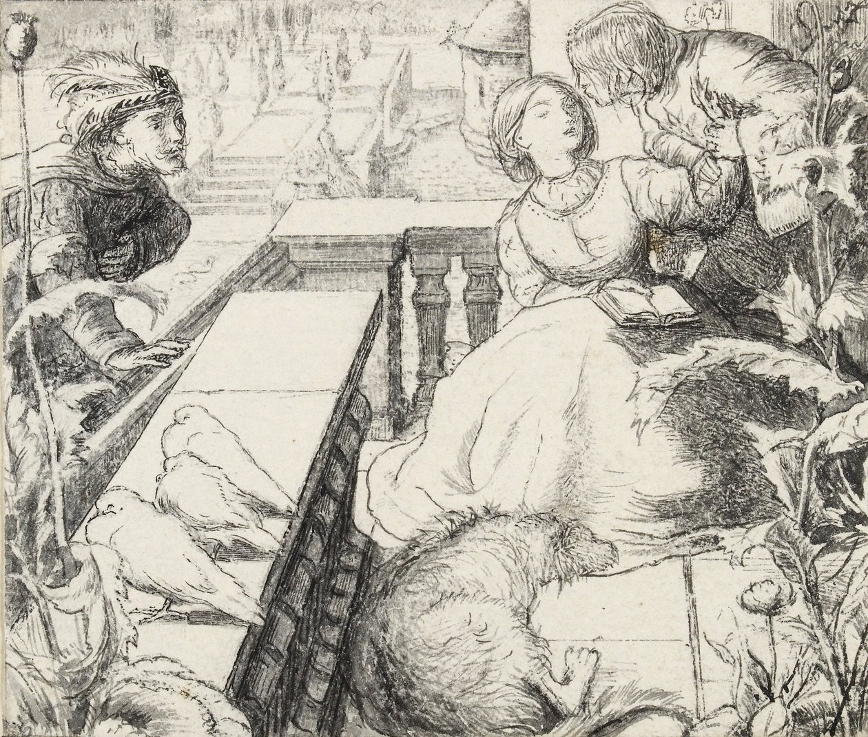 Det sovande palatset, sent 1800-tal av John Everett Millais