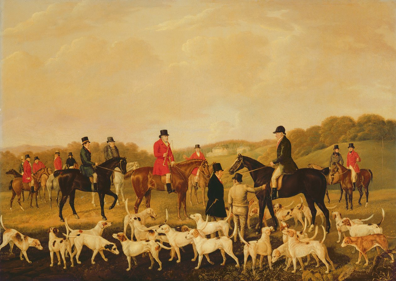 The Llanharan Hunt (olja på duk) av John F. Harrison