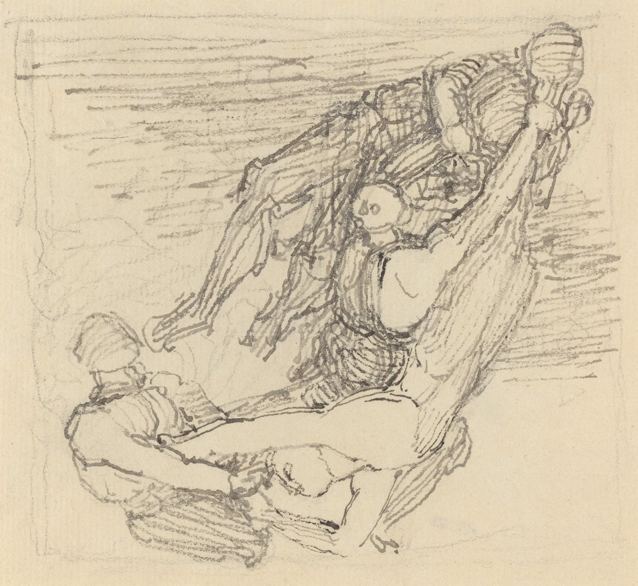 Figur som transporteras genom luften av John Flaxman