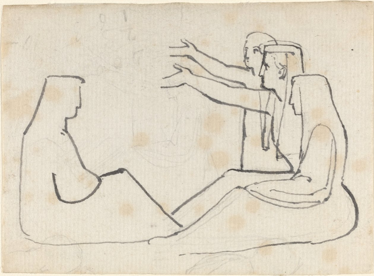 Fyra sittande figurer av John Flaxman