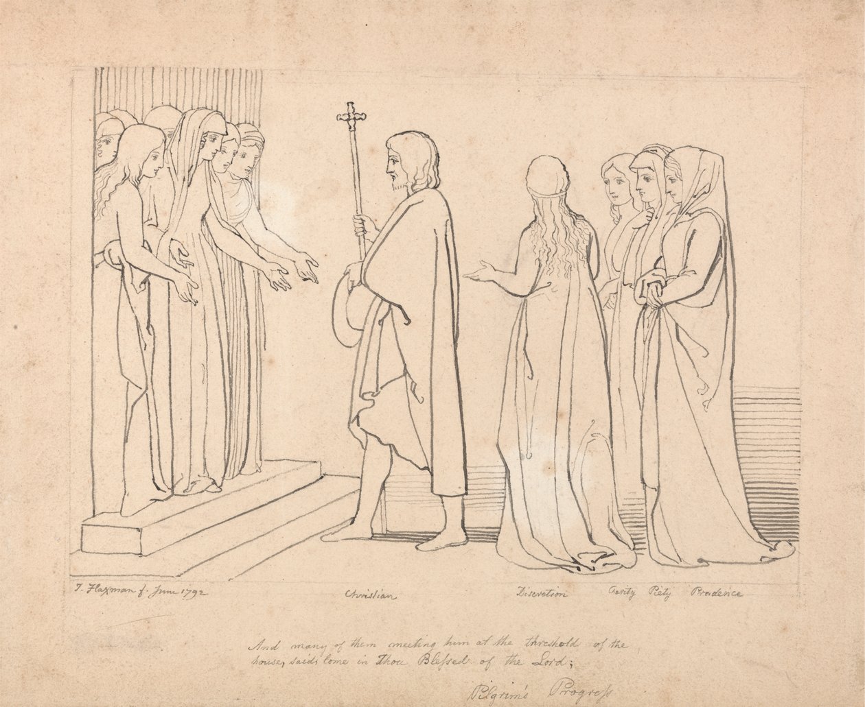 Illustration till Pilgrims framsteg av John Flaxman