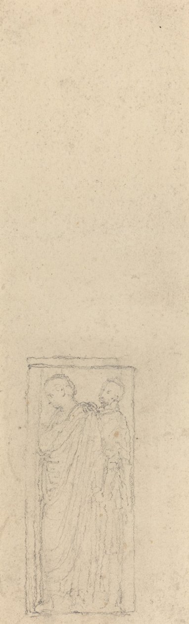 Relief med två klädda figurer av John Flaxman