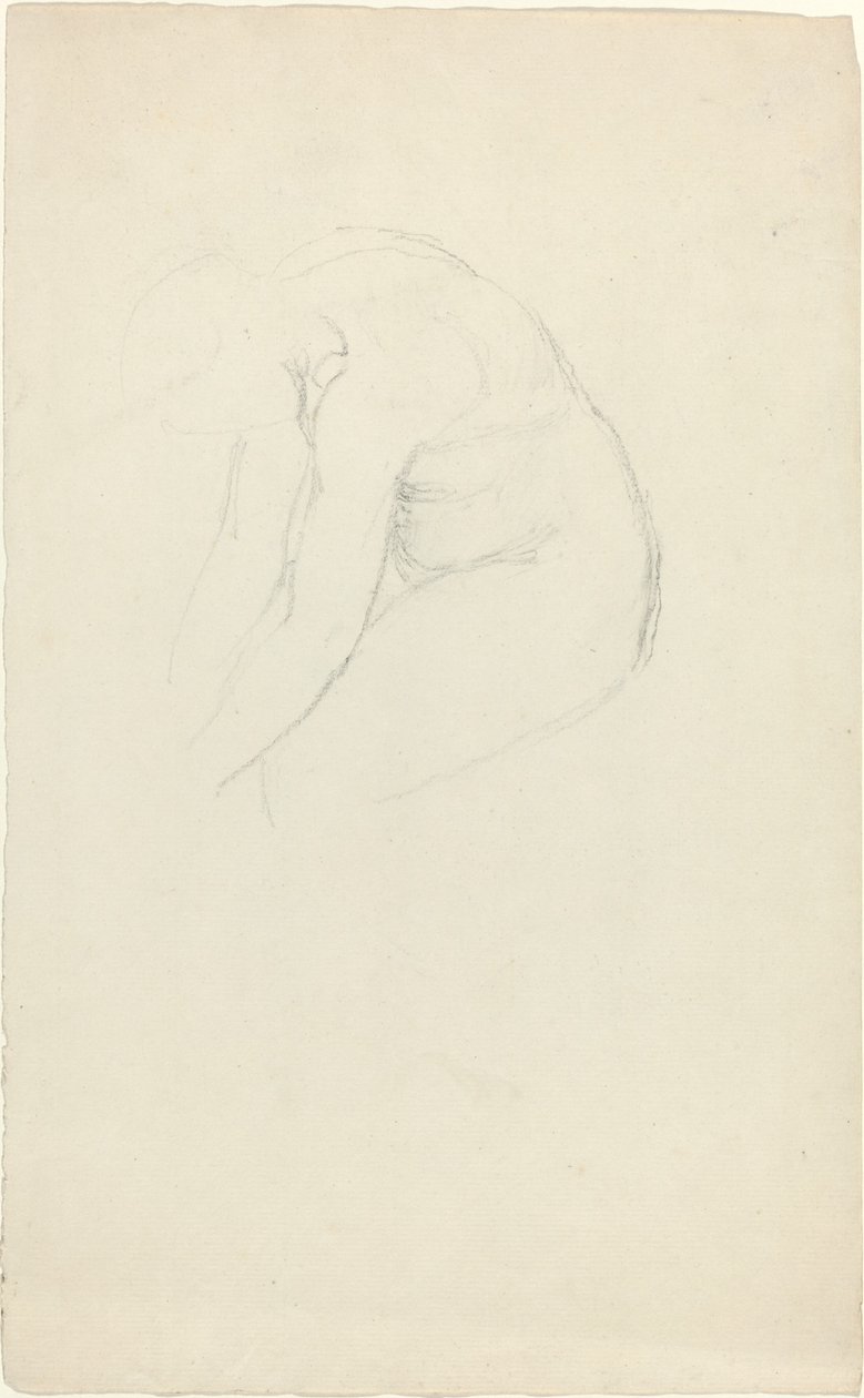 Sittande figur som böjer sig framåt av John Flaxman