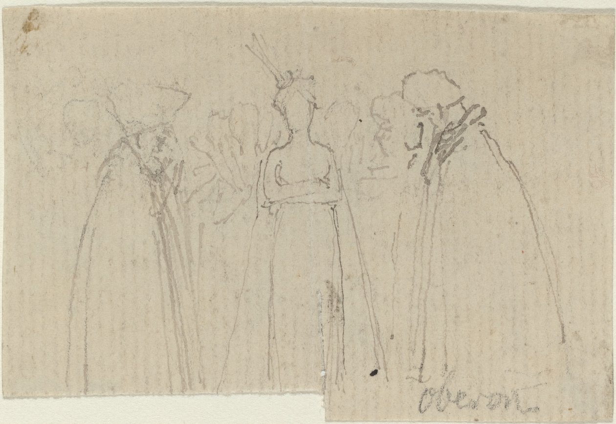 Studieblad [recto and verso] av John Flaxman