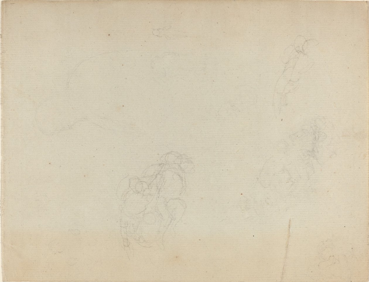 Studieblad [recto and verso] av John Flaxman