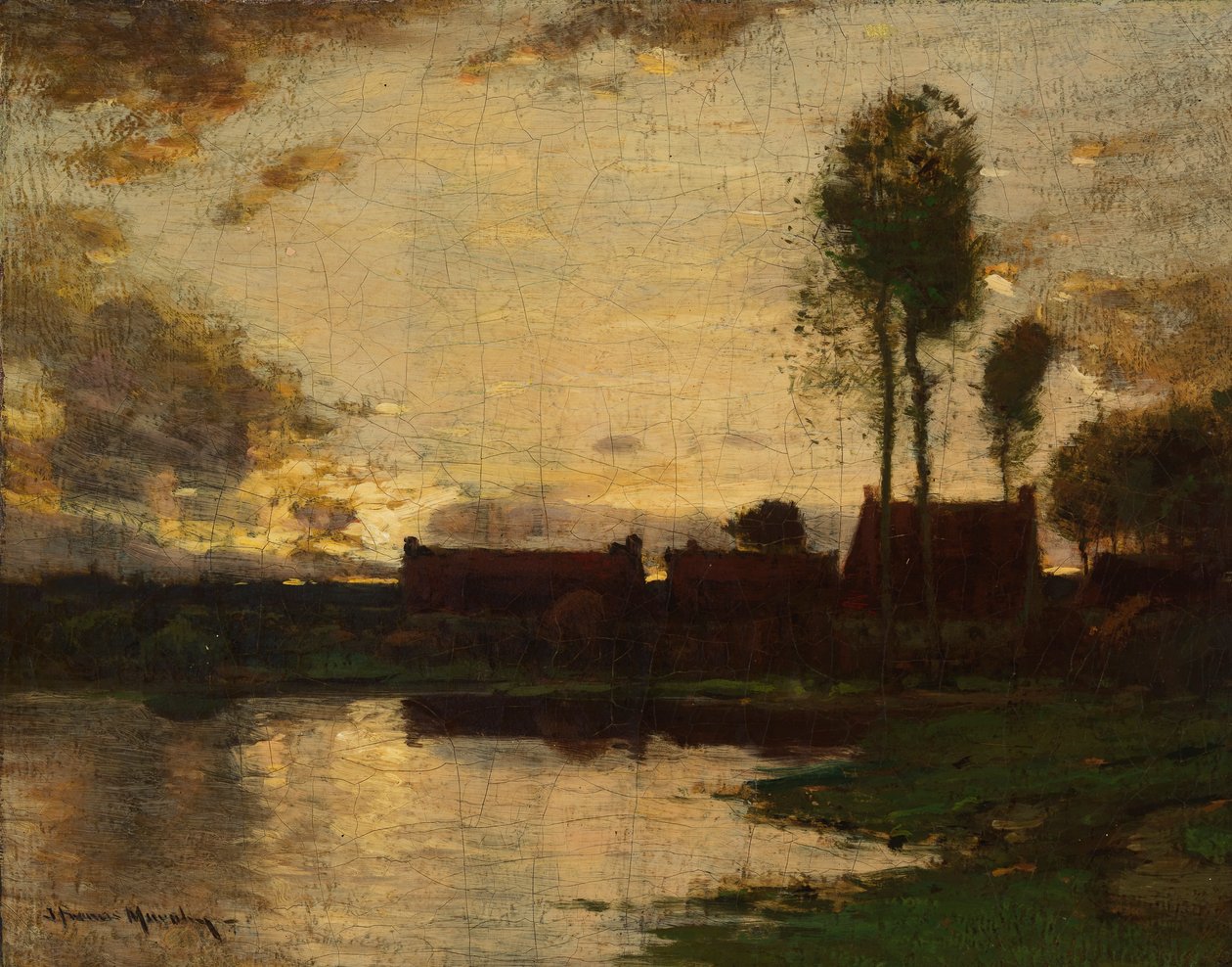 Litet landskap, ca. 1880-1890. av John Francis Murphy