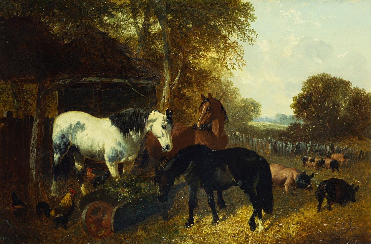 En gårdsscen av John Frederick Herring Junior