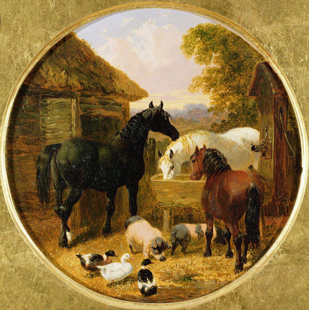 Gårdsscen av John Frederick Herring Junior