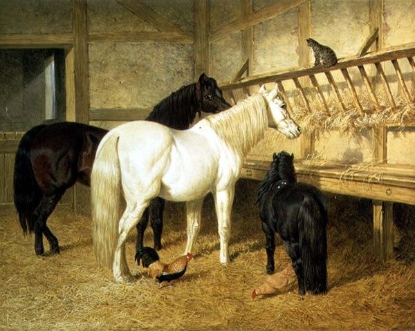 Ponnyer på krubban av John Frederick Herring Senior