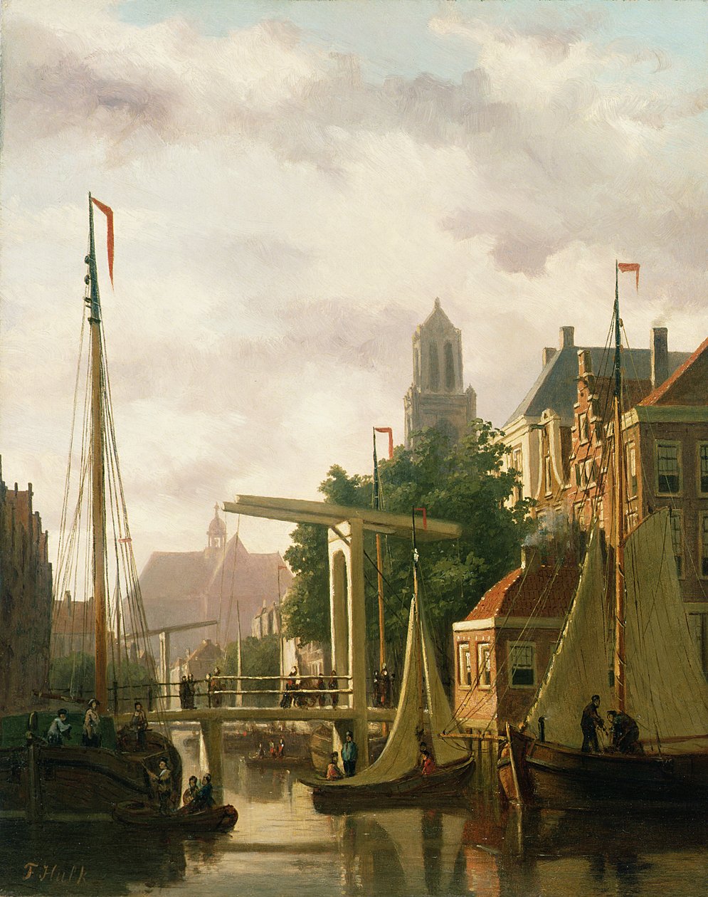 En kanal i Amsterdam av John Frederick Hulk