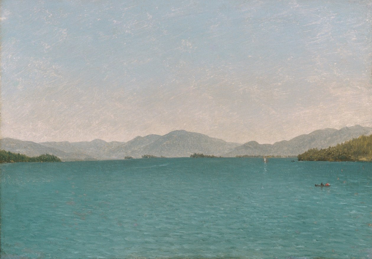 Lake George, fri studie av John Frederick Kensett