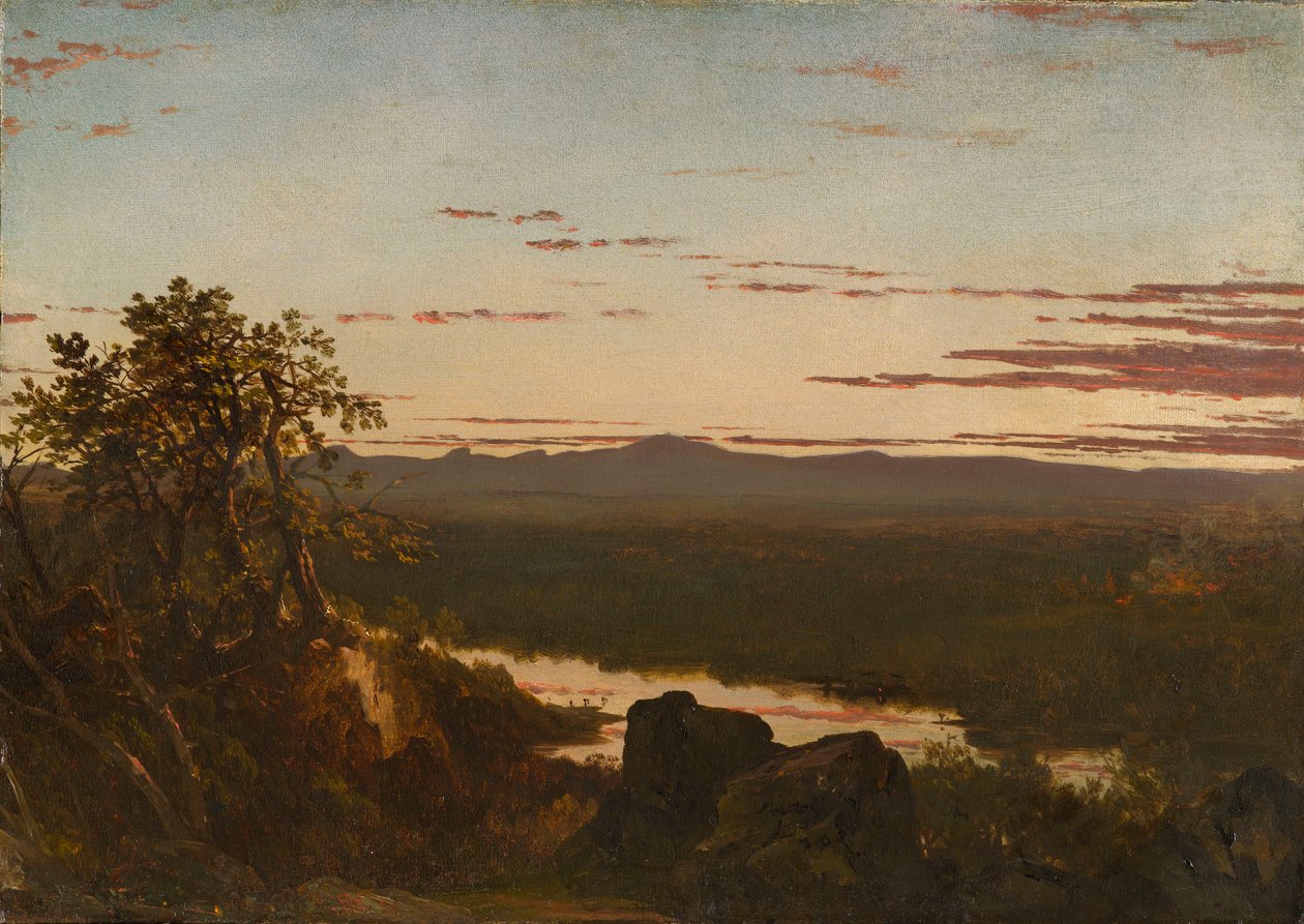 Solnedgång landskap av John Frederick Kensett