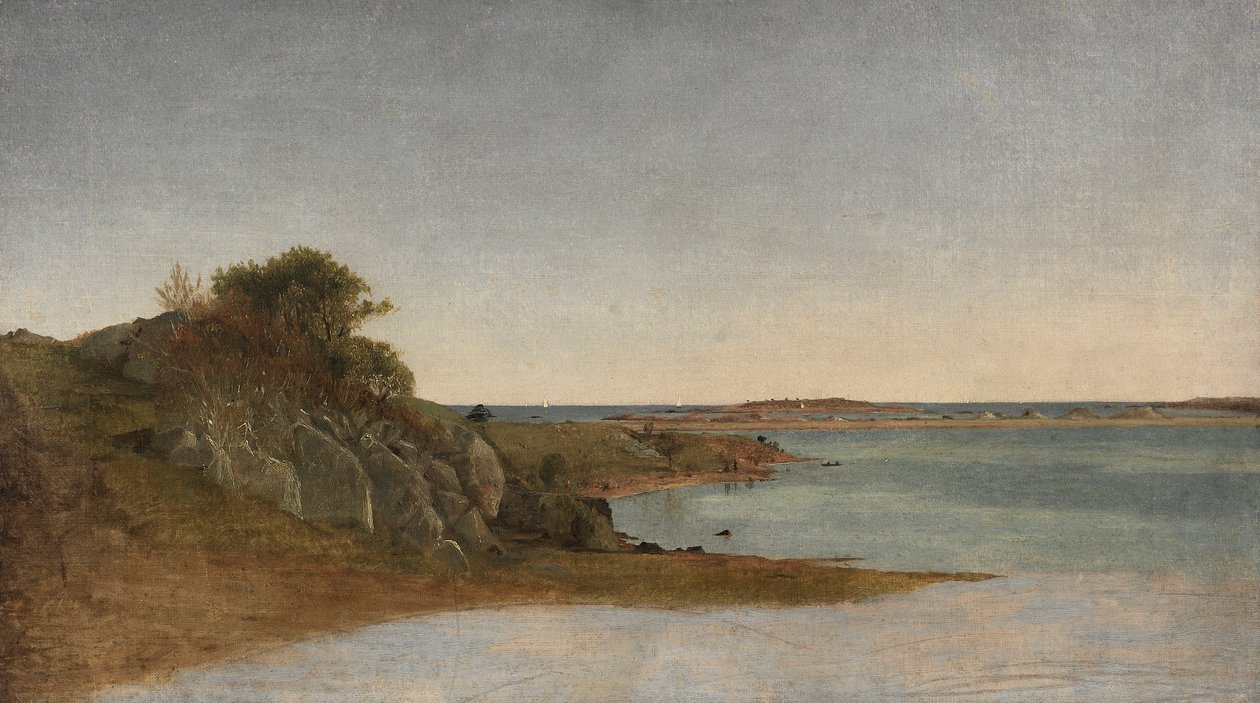 Utsikt nära Newport av John Frederick Kensett