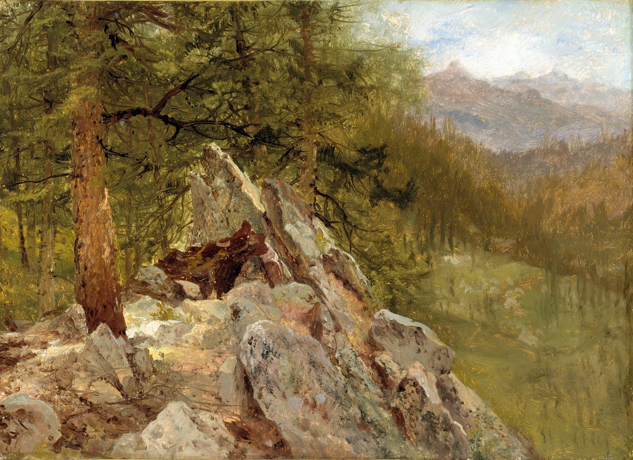 Västerländskt landskap av John Frederick Kensett