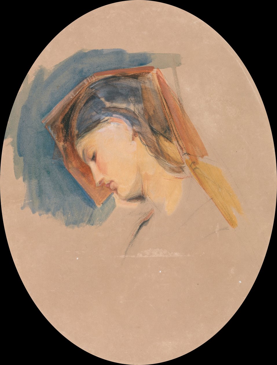 Huvud av en ung kvinna av John Frederick Lewis