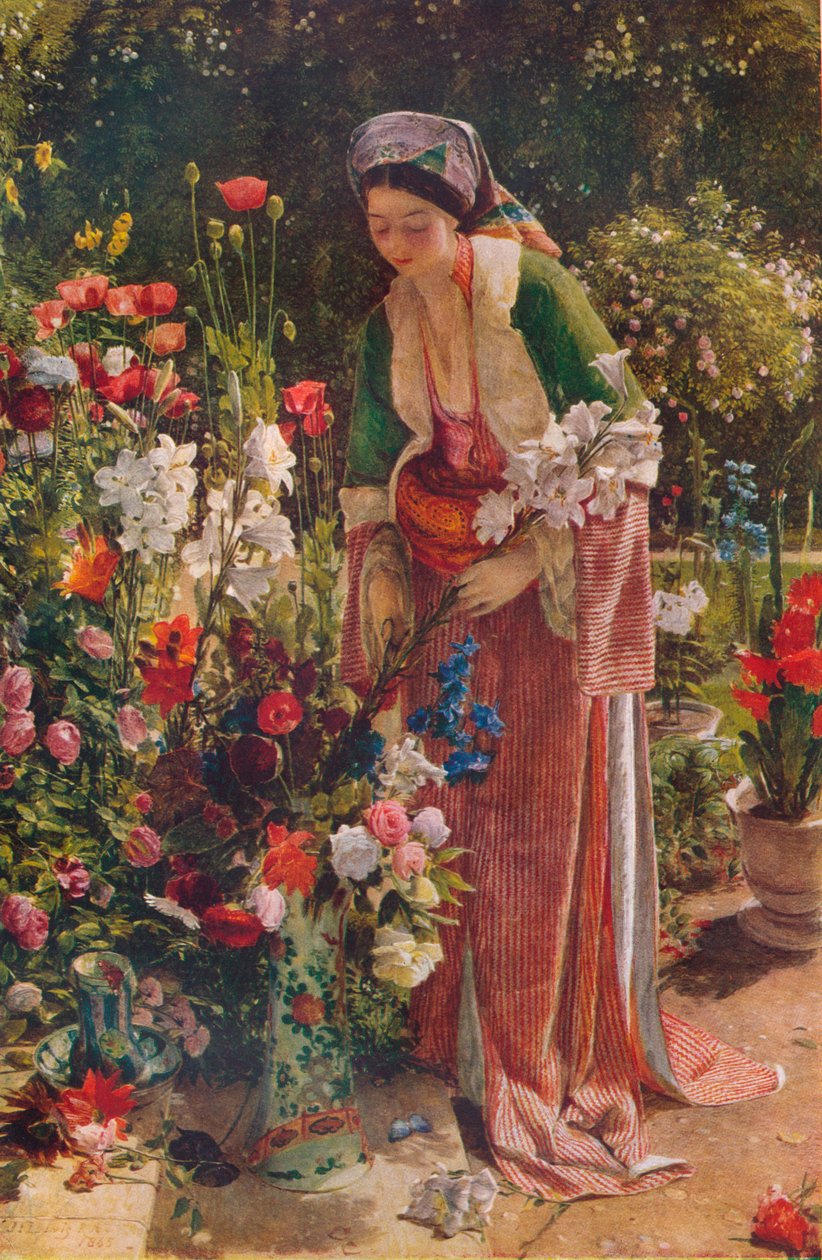 In The Beys Garden, 1865, 1920. av John Frederick Lewis