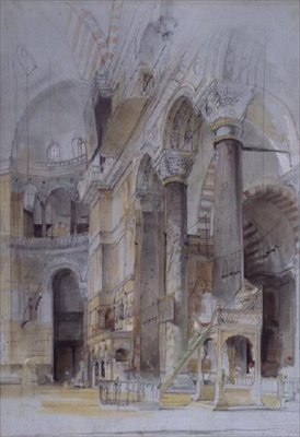 Interiör av Hagia Sofia, Konstantinopel av John Frederick Lewis