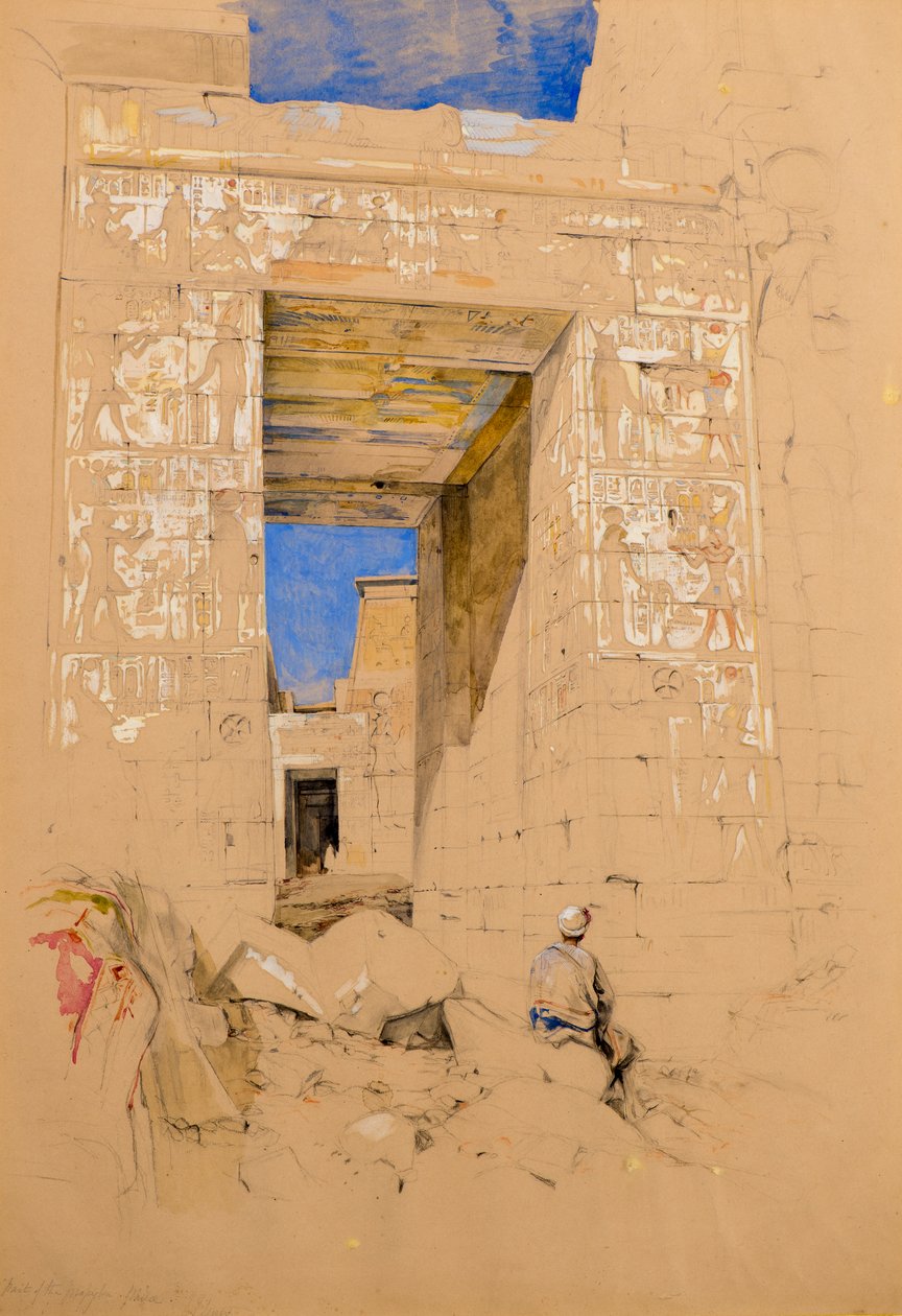 En del av Propylon of Philae av John Frederick Lewis