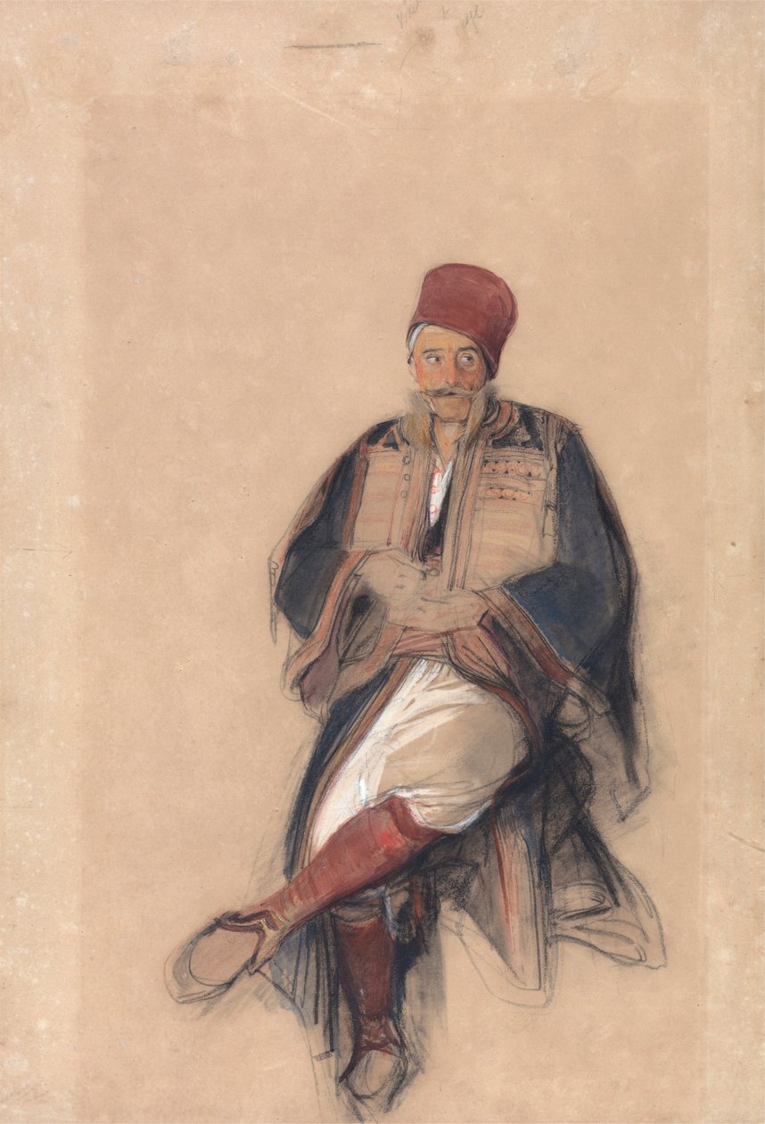 Sittande turk av John Frederick Lewis