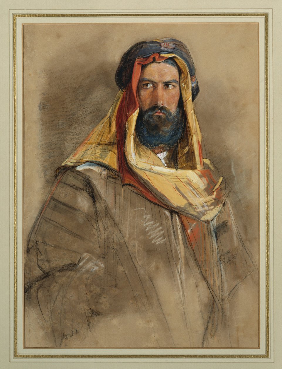 Studie av en arabisk sheikh av John Frederick Lewis