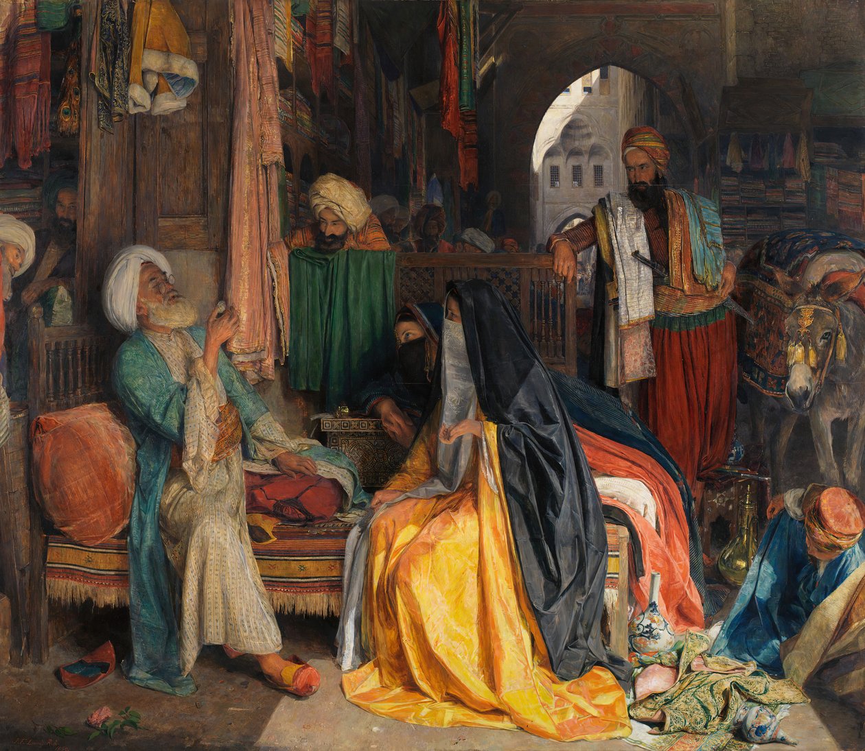 Det tveksamma myntet, 1869. av John Frederick Lewis