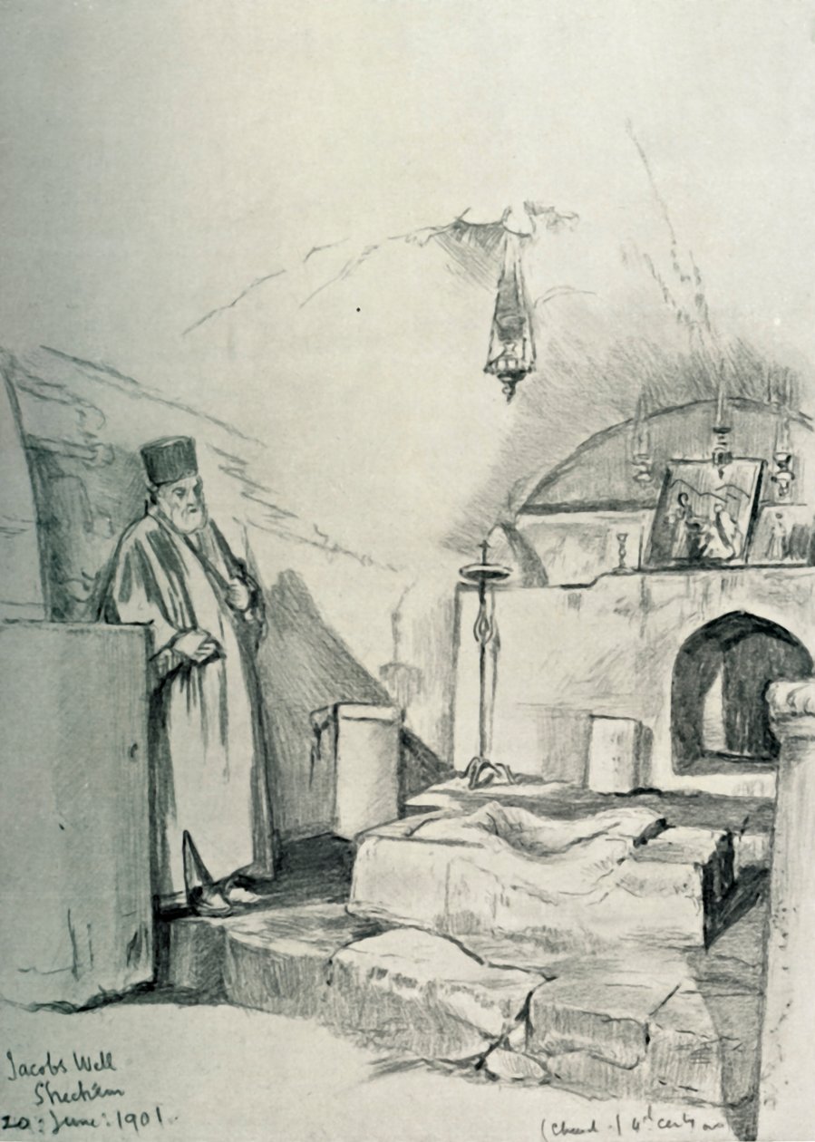 Jacobs brunn vid Shechem Nablus, 1902. av John Fulleylove