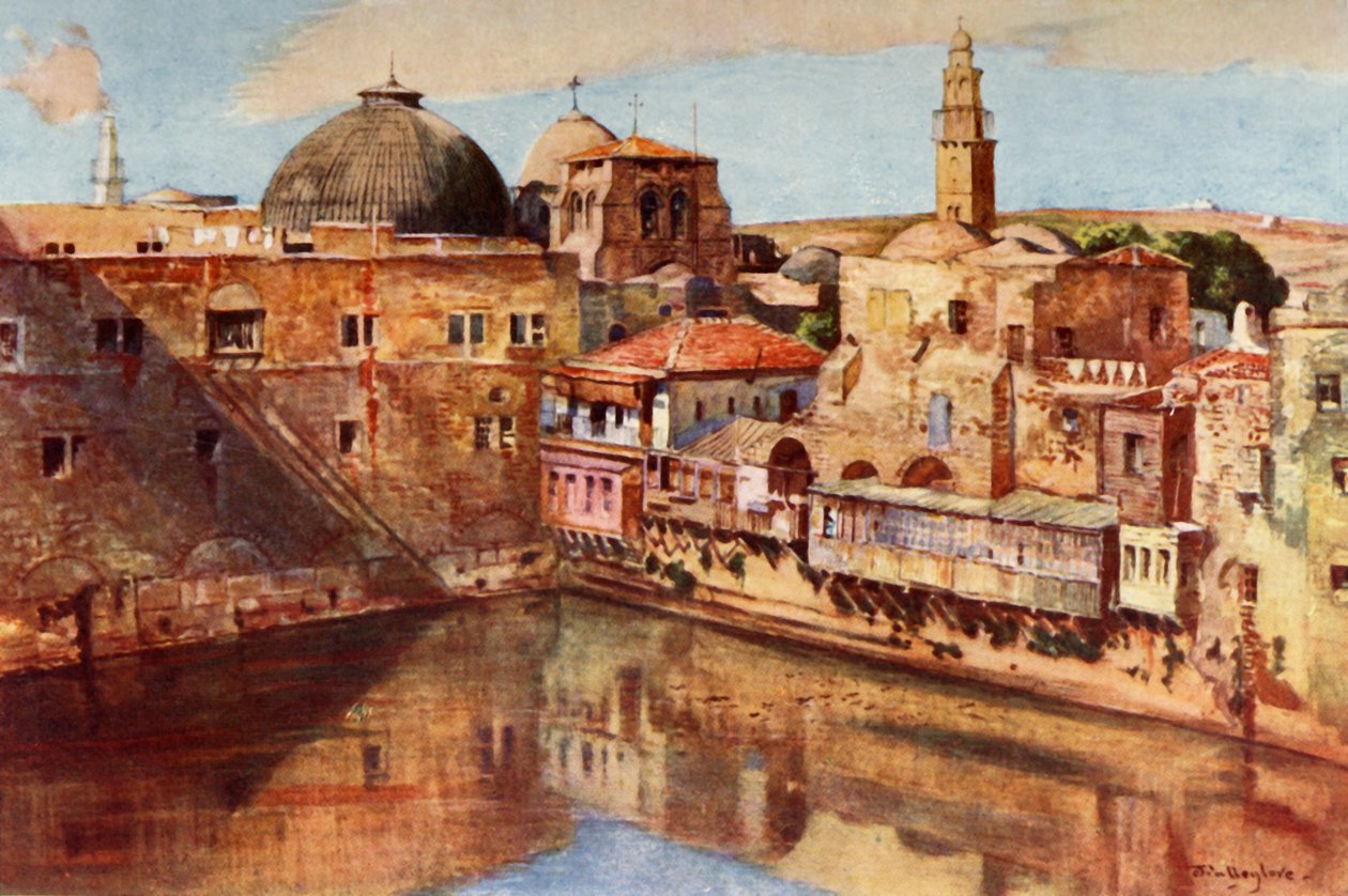 Jerusalem.- Hiskias pool, 1902. av John Fulleylove