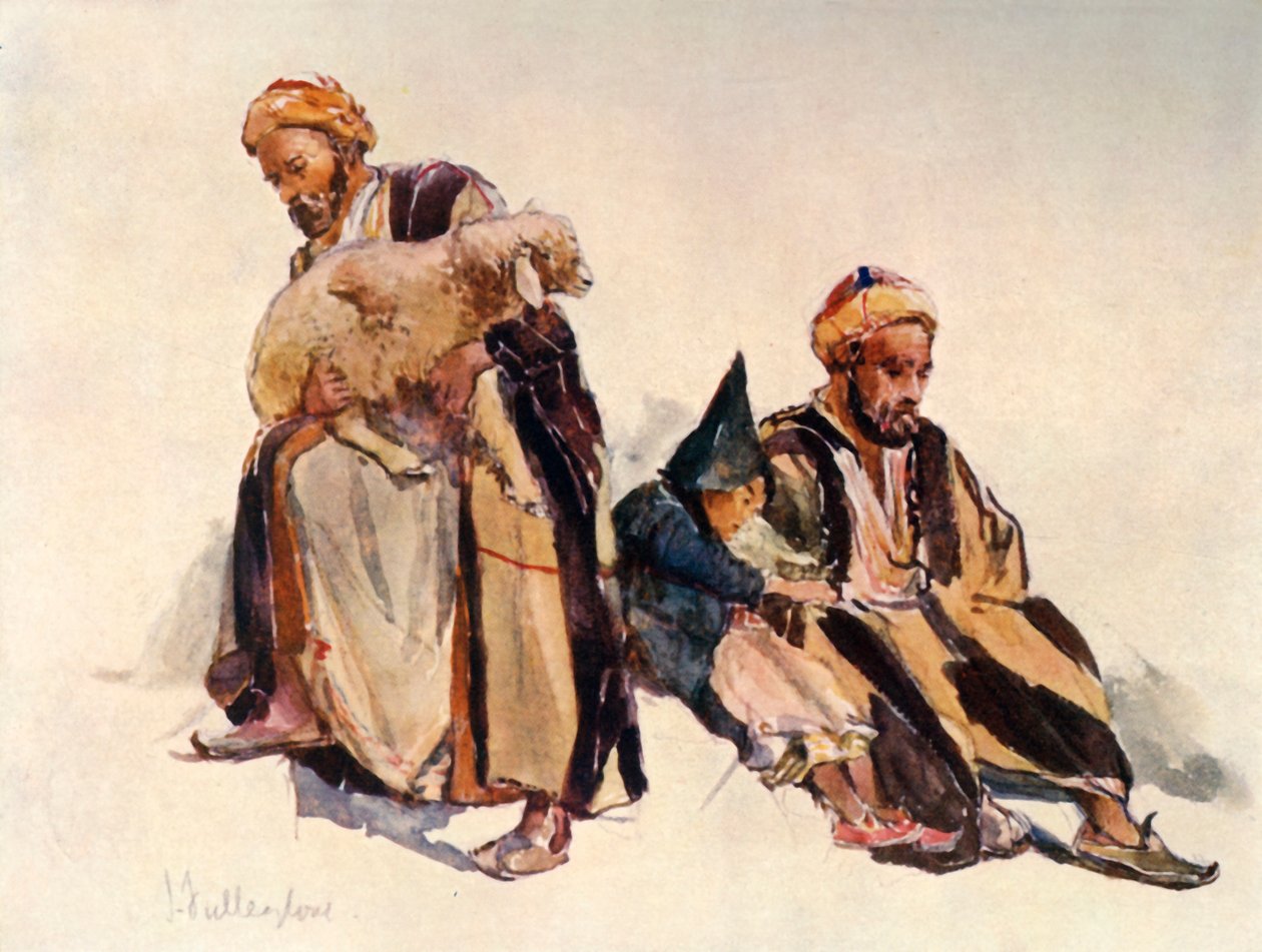 Syriska herdar och herdepojke, 1902. av John Fulleylove