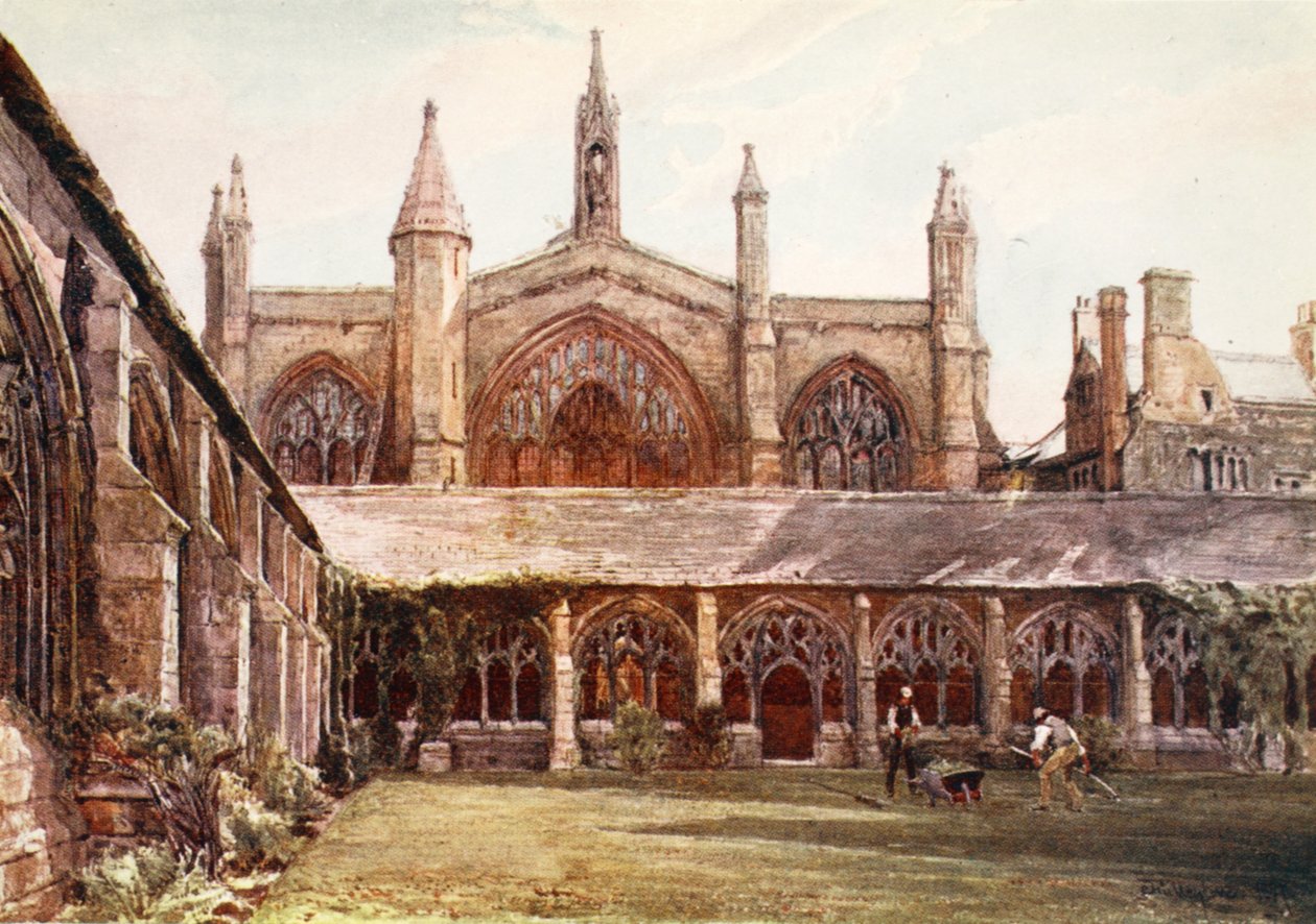 The Cloisters, New College av John Fulleylove