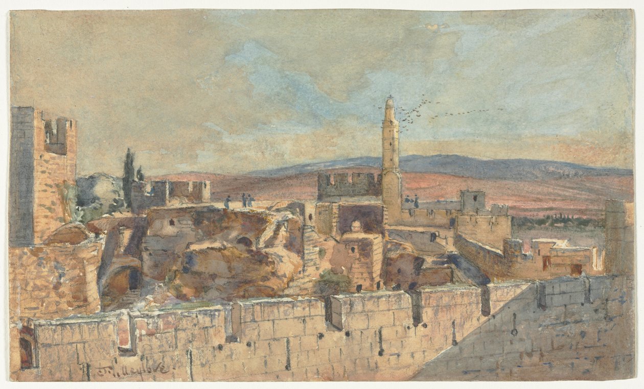 Utsikt över Gamla stan i Jerusalem av John Fullylove