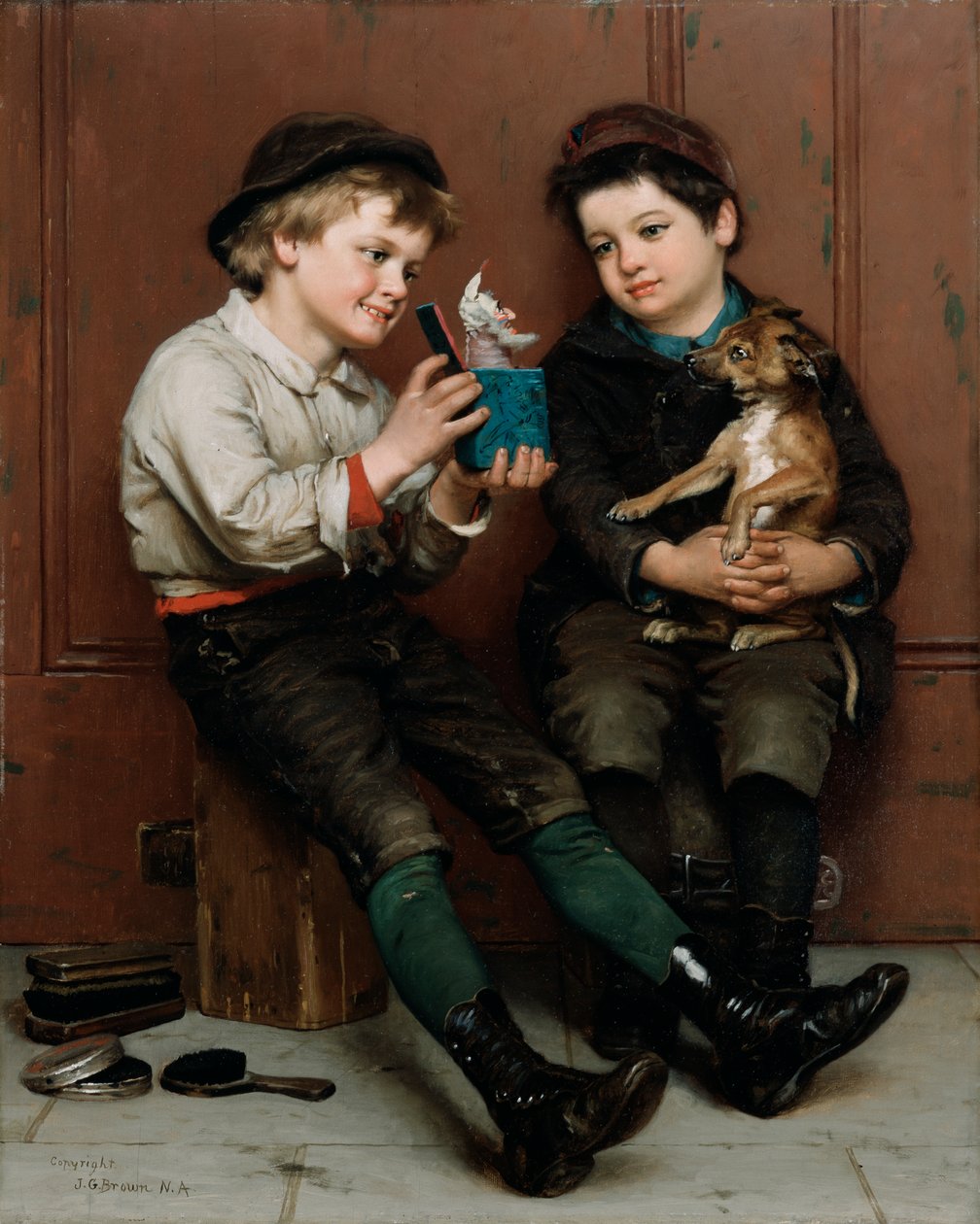 En överraskningsfest, 1888 av John George Brown