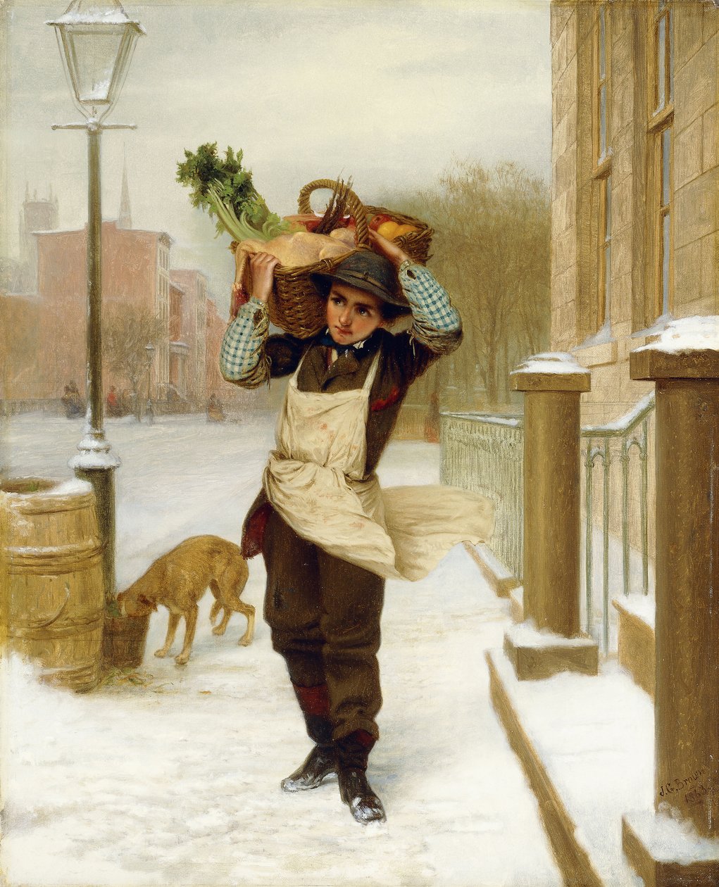 Leveranspojke, 1863 av John George Brown