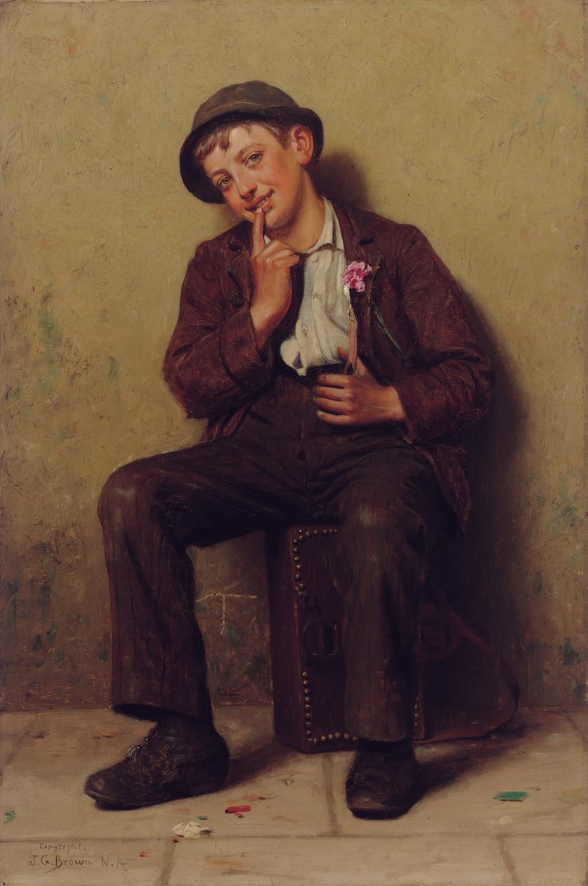 Street Urchin av John George Brown