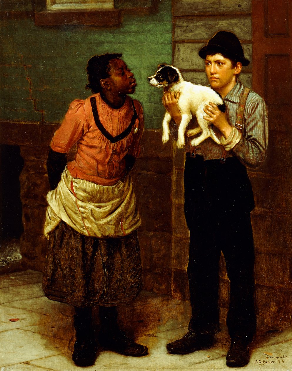 Den nya valpen, av John George Brown