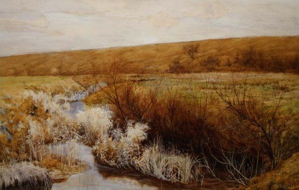 En äng på vintern av John George Sowerby
