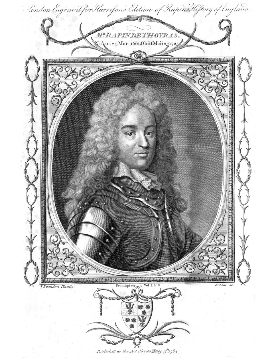 Mr Rapin DeThoyras, 1784. av John Goldar