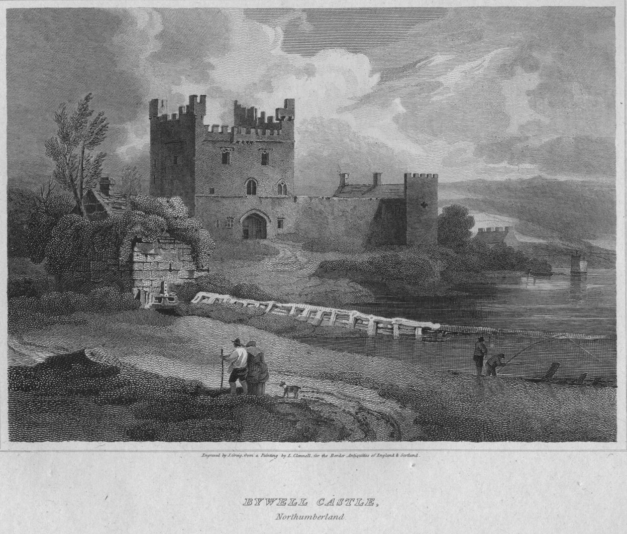 Bywell Castle, Northumberland, 1814 av John Greig