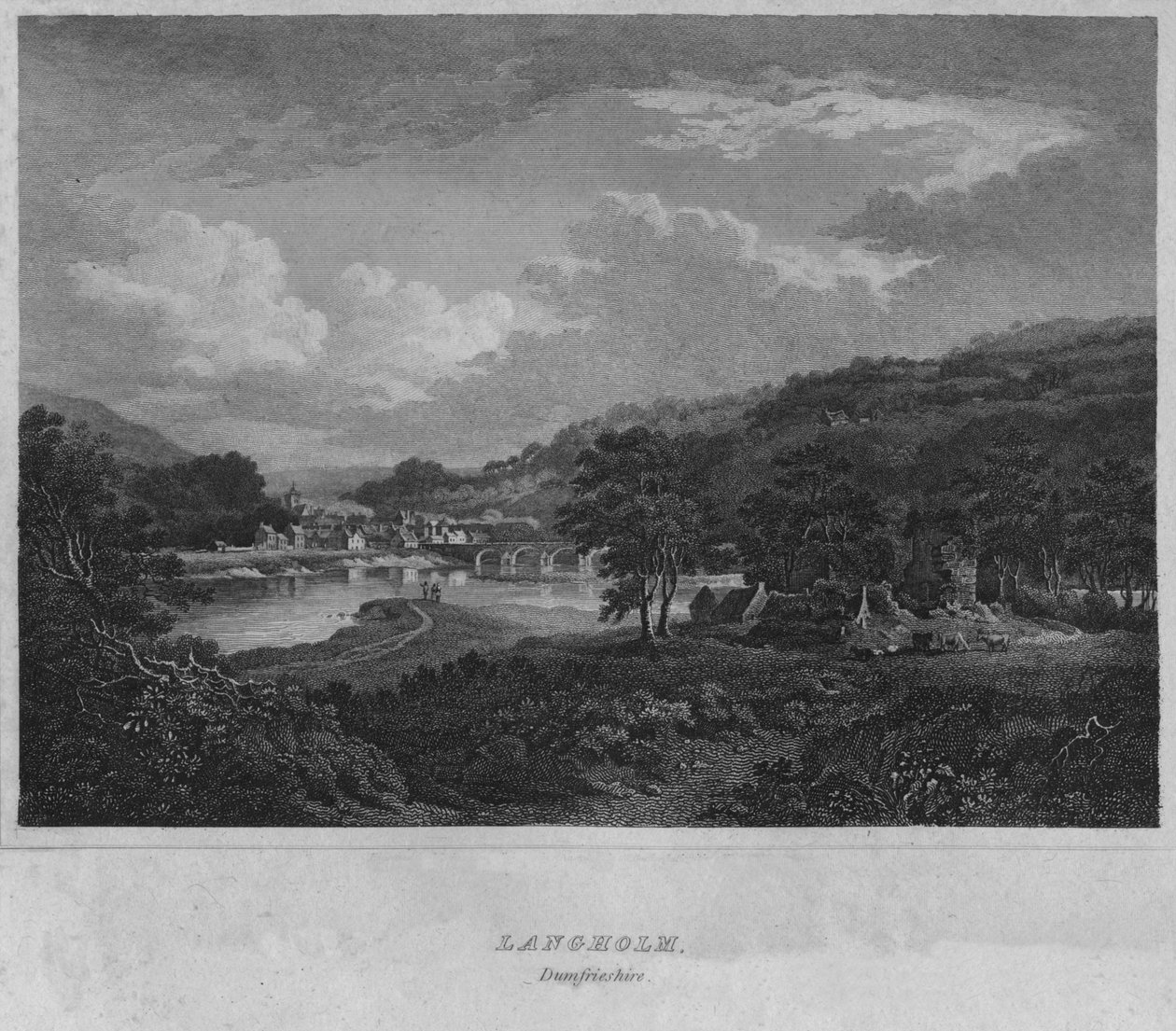 Langholm, Dumfrieshire, 1814 av John Greig