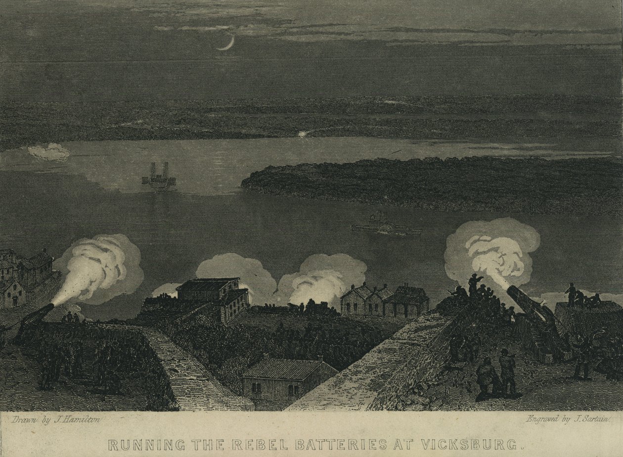 Att driva rebellbatterierna i Vicksburg, ca 1863 av John Hamilton