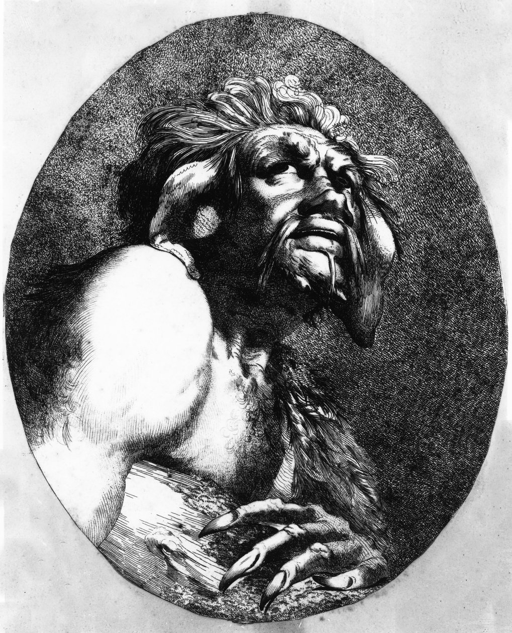 Caliban, från The Tempest, 1776 av John Hamilton Mortimer
