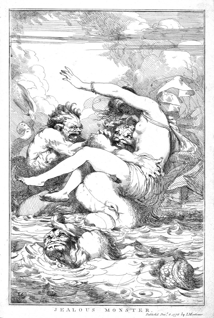 Svartsjukt monster, 1778 av John Hamilton Mortimer
