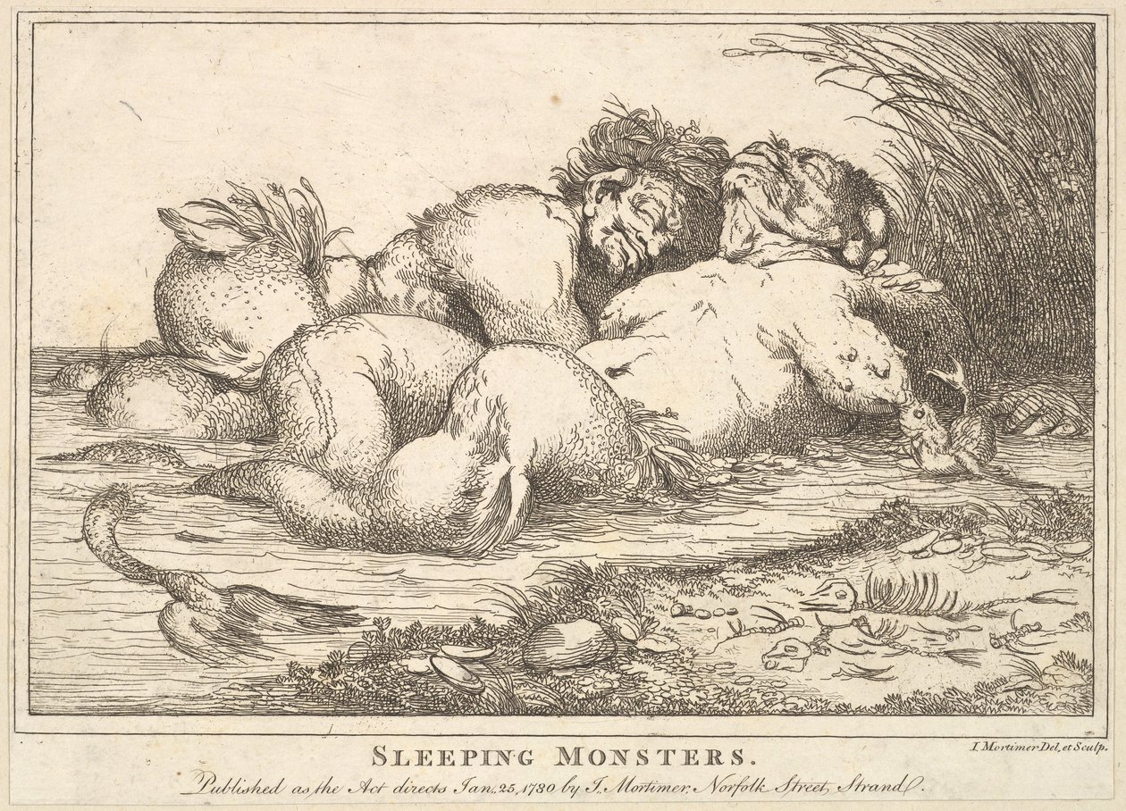 Sleeping Monsters, 25 januari 1780. av John Hamilton Mortimer