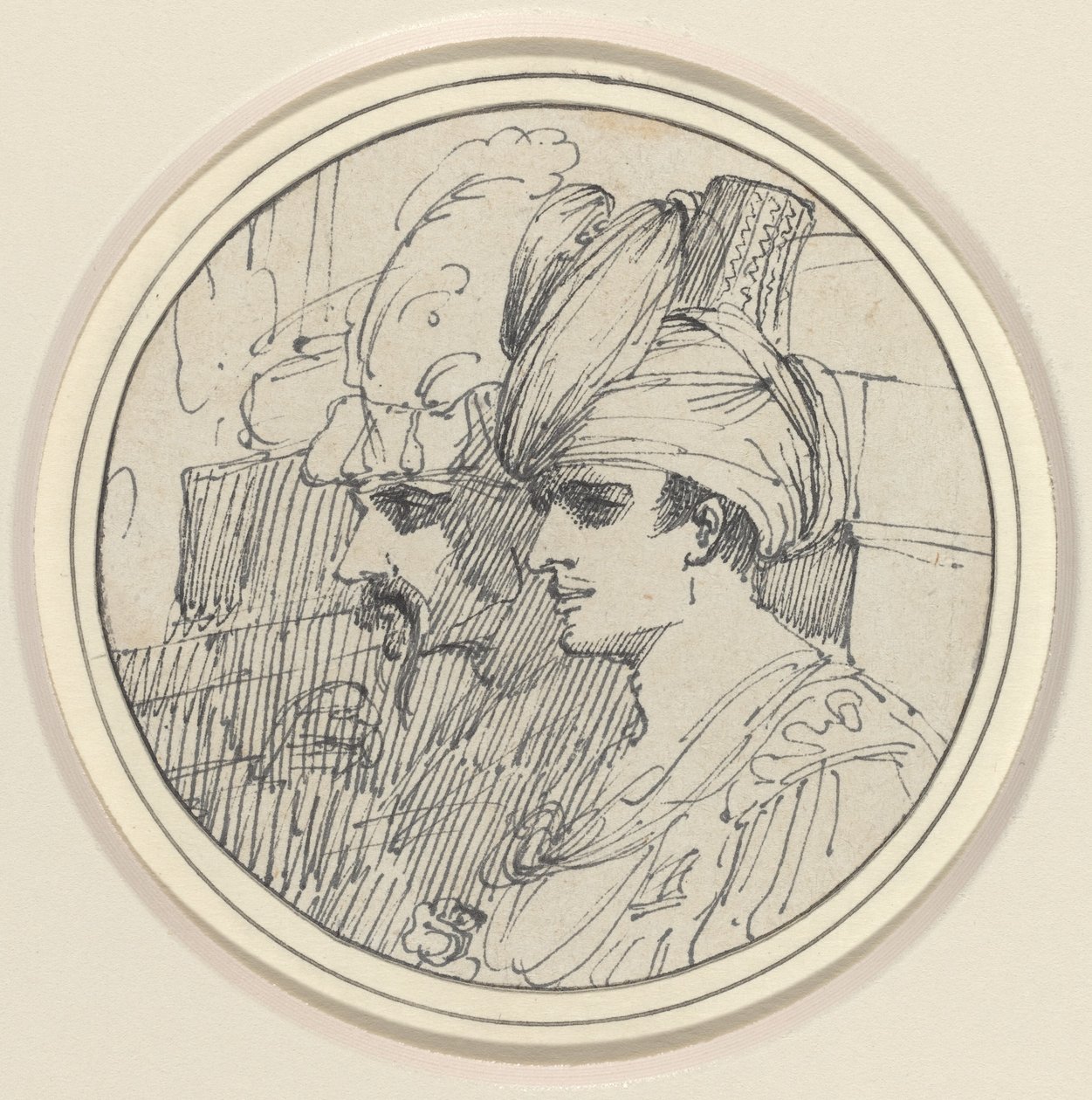 Två orientaliska huvuden av John Hamilton Mortimer