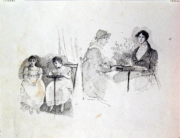 Brädspel (penna och bläck på papper) av John Harden