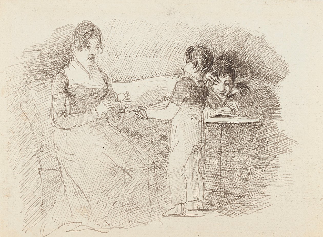 Pojke som håller ull, 1843 av John Harden