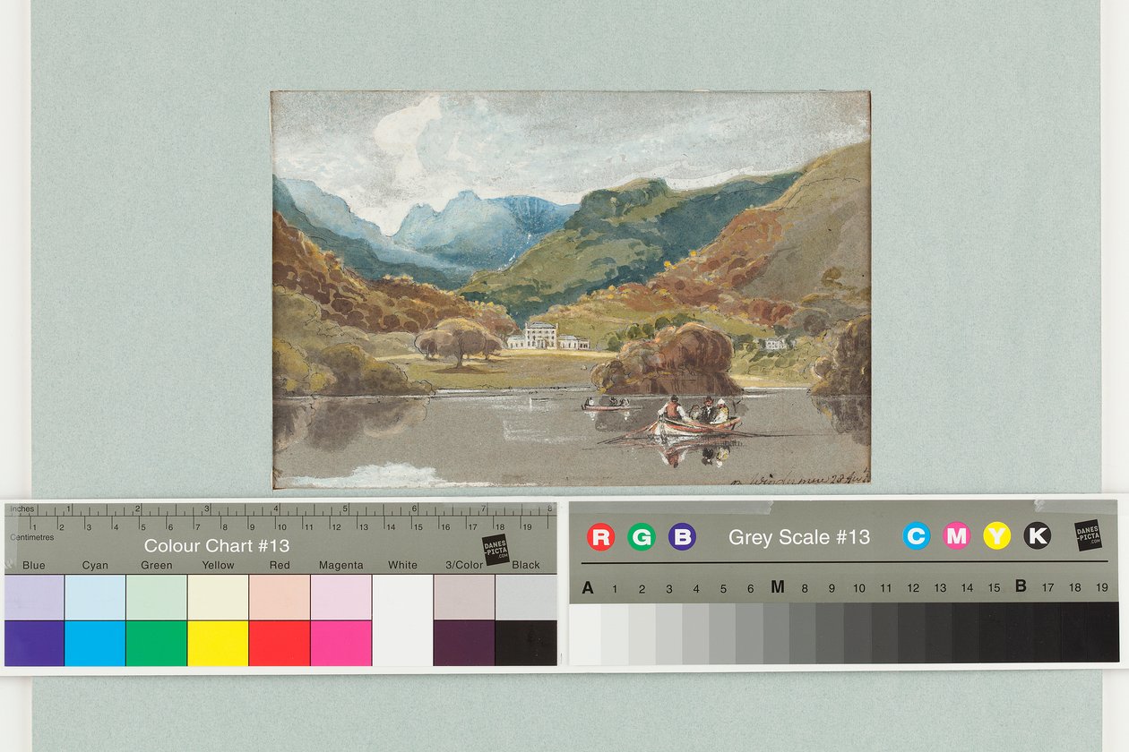 Brathay Hall, 1808 (wc på papper) av John Harden