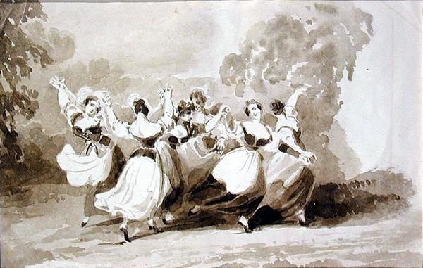 Dansa i en ring (bläck på papper) av John Harden
