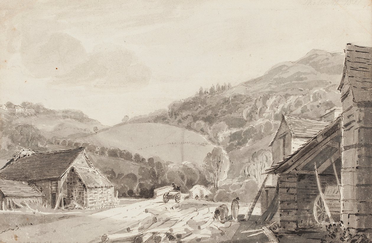 Skelwith, 1821 (wc på papper) av John Harden