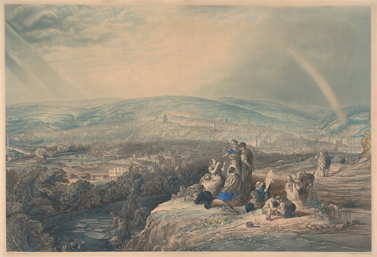 Panoramautsikt över Sheffield av John Harris