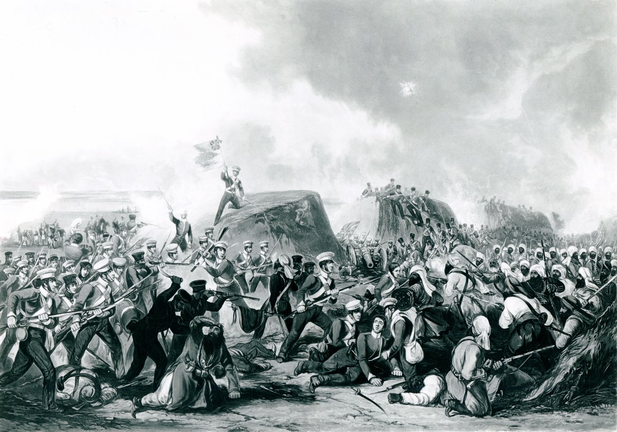 Slaget vid Sobraon 10 februari 1846 av John Harris